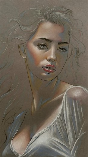 9.6K views · 28K reactions | A minimalist portrait in color pencil,...