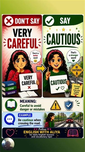 Stop Saying "Very Careful" ❌ | Say "Cautious" ✅ | Advanced English Vocabulary
