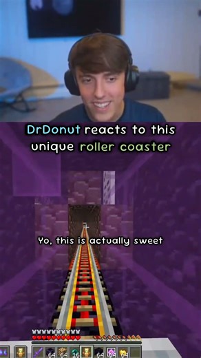 DrDonut reacts to unique roller coaster on Donut SMP