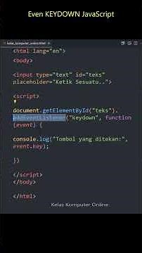 How to Learn Basic JavaScript from Scratch (Even Keydown) for Beginners