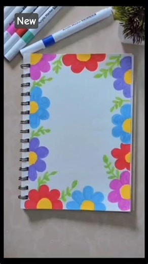 🌸beautiful front page design🌻 #sunflower#front page design #school project#border design