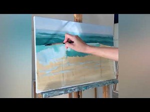 How to paint transparent wave: oil painting demonstration
