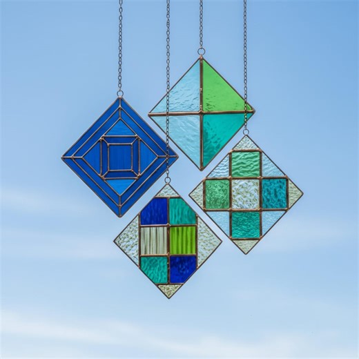 Stained Glass Suncatcher Patterns – Scrap Glass & Beginner Vitrail Template - Download PDF-PNG-SVG - Etsy