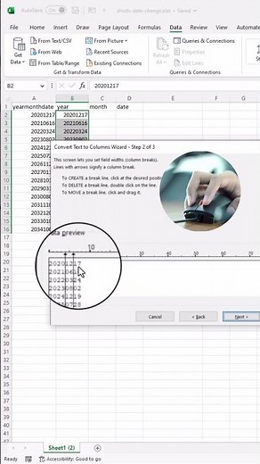 Change Date Format 20201212 to mm/dd /yyyy- Excel #Shorts