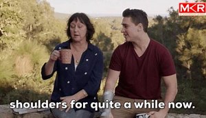 Thanks mum. 😂 Find out if Lisa will have to carry Andy & Ruby through tonight too! #MKR Tonight 7.30 on Channel 7 | https://7plus.com.au/my-kitchen-rules | My Kitchen Rules