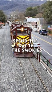 Spend the day in the smokies ❄️🚂 slow train rides, small-town stops, and all the scenic views. The perfect winter escape🚂 ✨ book your ride here: hive.co/l/3xacp7 #tuckasegee #smokiesvibes #winterescape #trainride #smalltowncharm | Great Smoky Mountains Railroad