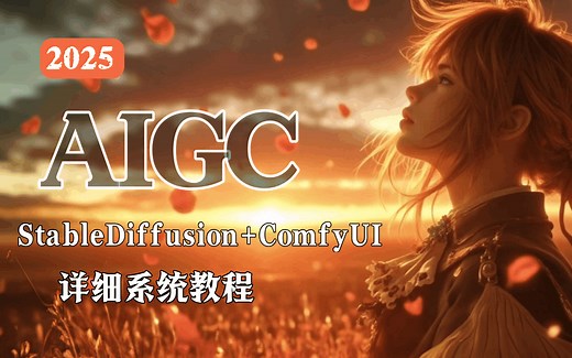 【全系列SD+ComfyUI教程】AIGC绘画系统教程 零基础入门到精通商业实战课程 2025最新版 AIGC保姆级课程 人工智能绘图 画图商业变现