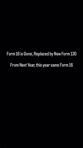 Form 16 Replaced #tax #trending #shorts #viral #form16 #incometax