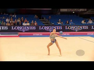 ASHIRBAYEVA Sabina (KAZ) – 2015 Rhythmic Worlds, Stuttgart (GER), Qualifications Ball