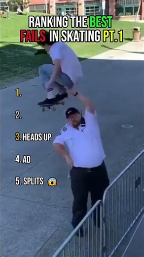 Ranking the most painful skate fails #skateboarding #fails #shorts