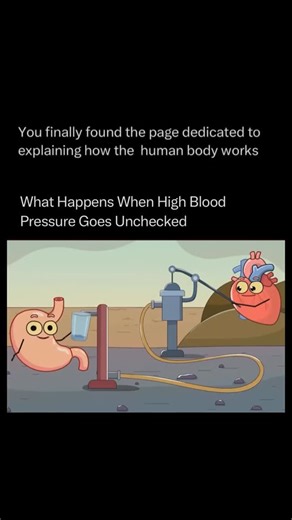 The Human Body 🧬 on Instagram: "Follow @explaining.tech to learn everything about technology one post at a time 🧠⚙️ High blood pressure is often described as a silent killer because it inflicts systemic damage on your internal organs long before symptoms manifest. When the force of blood against your arterial walls is consistently too high, it creates mechanical stress that leads to endothelial dysfunction and the hardening of the arteries. Over time, this pressure forces the heart to overwork