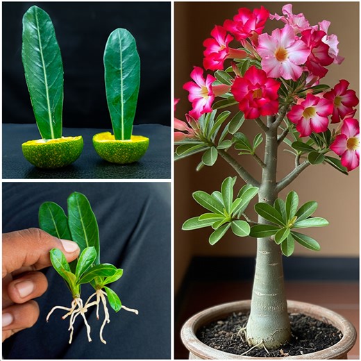 5.6K views · 52 reactions | Leaf to plant method || How to grow adenium plant at home from leaf || Tips & tricks in this video | Amd MultiMedia | Facebook