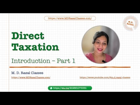 MBA 3rd Semester - Direct Taxation Part 1