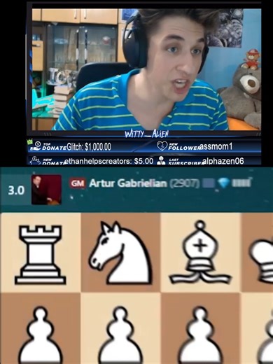 Witty_Alien vs. GM in Titled Tuesday 😱 #foryou #fyp #chess #chesstok #chesscom #viral #funny #boardgames #rage