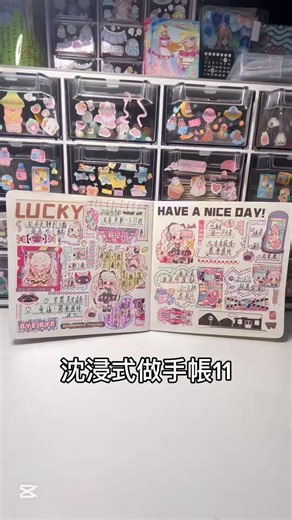 沈浸式做手帳11 #asmr #sticker #手帐贴纸 #washitape #journaling #journal #白噪音 #沈浸式 #手帐贴纸 #手帳 #diy