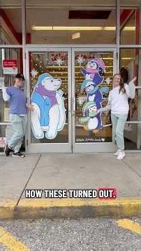 Painting Walgreens doors in Chapmanville WV #windowpainting #paintingwindows #holidaywindowpainting