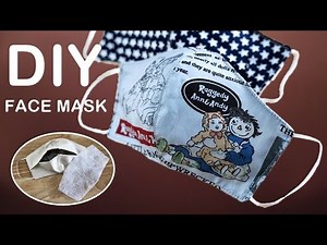 DIY FACE MASK WITH SLOT FOR FILTER, free pattern download // วิธีทำผ้าปิดปากแบบมีช่องใส่แผ่นกรอง