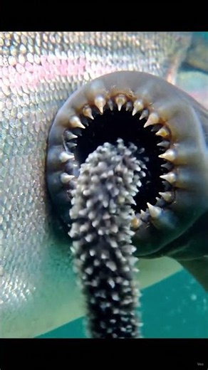 This fish latches onto its victim and grates it alive 🤯
