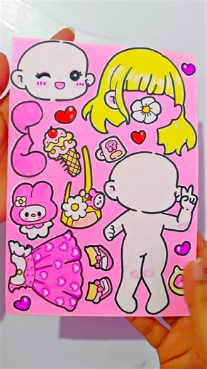 My Melody handmade #sticker #paperdiy #diy #stickersheet #papercraft #sanrio