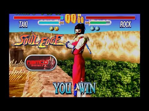 Soul Edge Ver.I Namco System 11 Taki real arcade hardware HD 60FPS