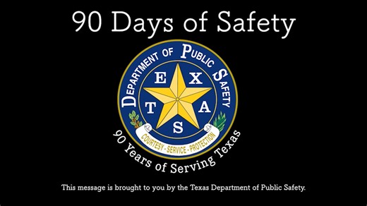 For 90 years, the Texas Department of Public Safety has been keeping communities safe across Texas. We can’t do the job alone, though; we need your help. Today, DPS Colonel Freeman F. Martin offers practical ways that every Texan can take an active role in protecting our communities. From reporting suspicious activity to law enforcement using iWatchTexas to being on the lookout for persons or vehicles identified in emergency alerts, you can make a difference in your community. Learn about DPS’ 9