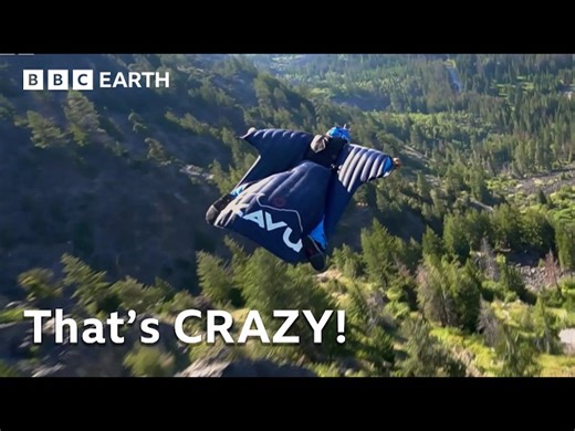 Wingsuit Flight Over a 1000-Metre Drop - Dangerous Sport