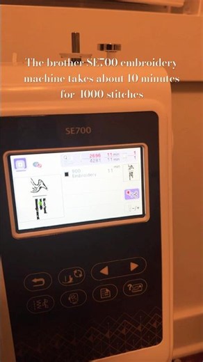 SE700 Embroidery Machine stitch count vs speed