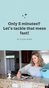 Only 5 minutes? Let’s tackle that mess fast! 🕒 ✔️Step 1: Set your timer. 5 minutes is all you need! ✔️Step 2: Grab a basket and clear out the clutter. Focus on visible surfaces! ✔️Step 3: Wipe it down! A quick swipe goes a long way. ✔️Step 4: Sweep or vacuum the floor—just the high-traffic spots. And DONE! In just 5 minutes, you’ve tackled that mess! 🙌✨ Need more quick cleaning tips? Follow @CleanMama and download my FREE Daily Cleaning Checklist in my Cleaning Routine Basics freebie. Comment 