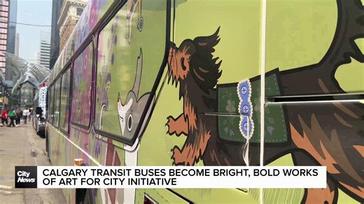 Calgary Transit buses become bright, bold works of art as part of city initiative