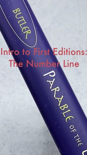 Rebecca Romney on Instagram: "A first step into learning how to identify first editions: meet the number line. Not applicable for a lot of books, but a lifesaver for when it is — and great for beginners who are focusing on more recent books published in the States. #books #bookstagram #howto #firstedition #oldbooks #shelfie #rarebooks #bookseller #octaviabutler #antiquarianbookshop"