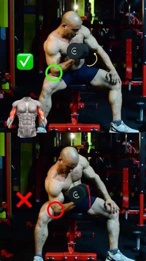 "Dumbbell Concentration Curl: Common Mistakes and Fixes!"#shorts #fitness #motivation