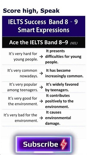Master these expressions and make your IELTS responses more impressive and effective.