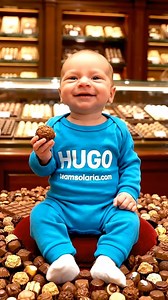 Lien en bio pour faire les mêmes vidéos. Bébé Hugo achète des chocolats pour la Saint Valentin pour Bébé Chloé #teamsolaria #bebe #ia #hugo #drole | Team solaria