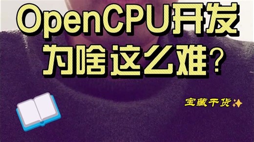 【三】OpenCPU开发为啥这么难？