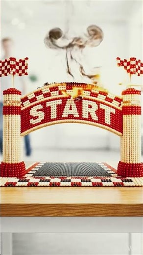 🔥 Giant START Line Made From 10,000 Matchsticks | Satisfying Matchstick Art
