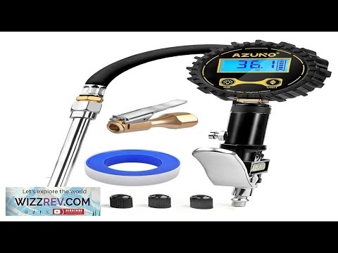 AZUNO Digital Tire Inflator with Pressure Gauge 200 PSI Heavy Duty Air