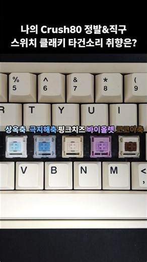 Which on the Crush80 keyboard switches no-foam Sounds better? Comparison of 5 typing sounds.