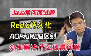 【java常问面试题】Redis持久化AOF和RDB的区别，分别解决了什么场景问题？