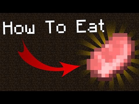 How to eat a PORKCHOP in Minecraft! [2024 WORKING TUTORIAL]