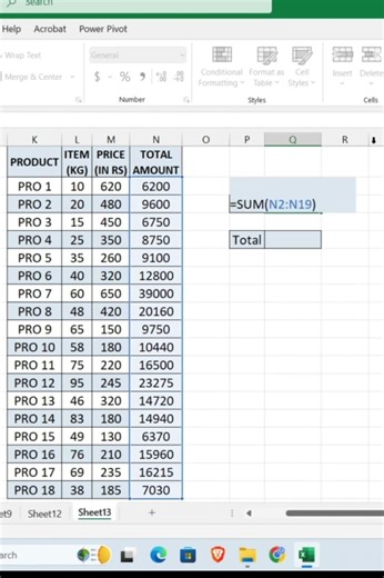 SUMPRODUCT FUNCTION #youtube #india #new #shortvideo #viralshort #shortsfeed #trending #short #excel