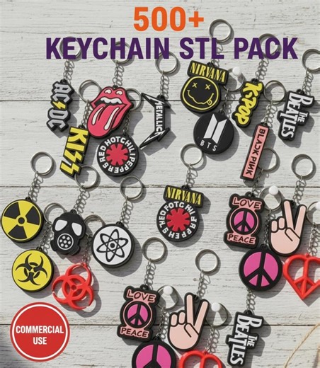 Digital Pack Includes High-quality STL Files for Our Signature Keychain Collection. Perfect for 3D Printing Enthusiasts, Makers, and Gamers! - Etsy