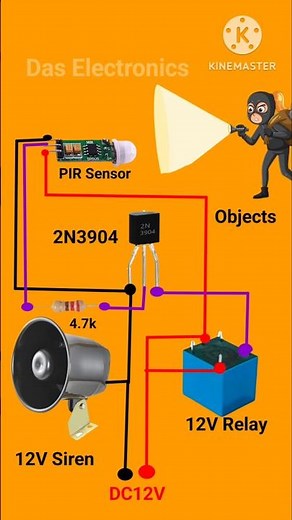 How to Make Motion Sensor Alarm #diyelectronic #electronicsprojects