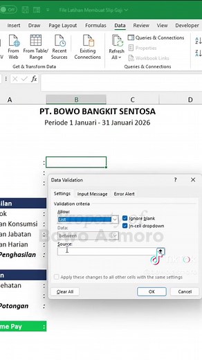 Tutorial Slip Gaji Sederhana di Excel