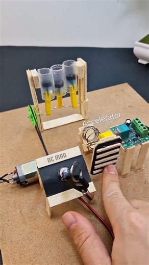3-cylinder engine simulation | #dcmotor #engine #car #pedal #3_cylinder #techexperiments #tech