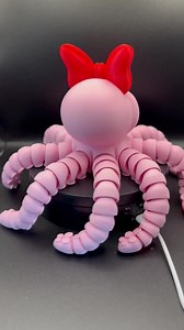 Articulated 3D Printed Octopus Girl Fidget Toy With Bow - Etsy UK