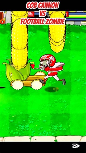 *COB CANNON VS FOOTBALL ZOMBIE*#shorts #short #pvz #youtubeshorts #shortvideo #pvzfusion #gaming