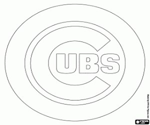 Emblem of Chicago Cubs coloring page printable game