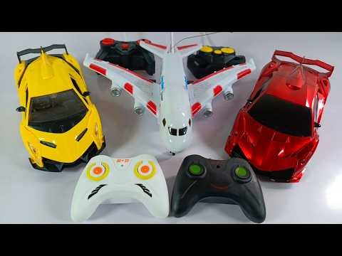 Unboxing RC Police sports car,remote control RC city bus, RCmissile launcher vehicle,Ev robot