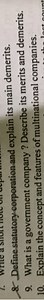 Define statutory corporation and explain its main demerits.Wh... | Filo