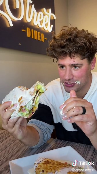 Delicious Quesadilla Burger from Elm Street Diner in Stamford, CT